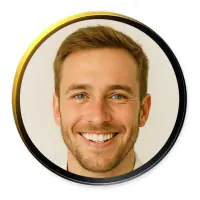 Profile photo with a gloss black ring frame