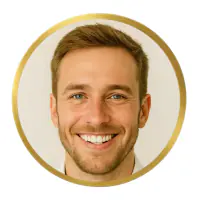 Profile photo with a gold ring frame